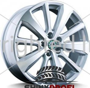 Диски Top Driver TY72 7.5Jx19 ET30 d60.1 5x114.3 Серебристый с полированной лицевой поверхностью