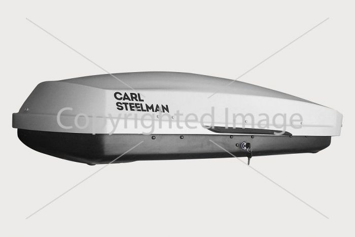 Бокс автомобильный Carl Steelman Fantom 395 серый матовый (Карбон) 183х83х37см 395л